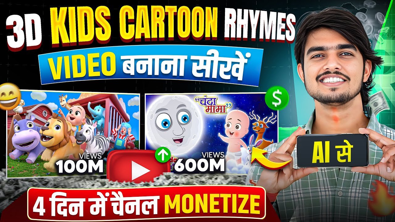 Create 3D Kids Cartoon Nursery Rhymes with AI
