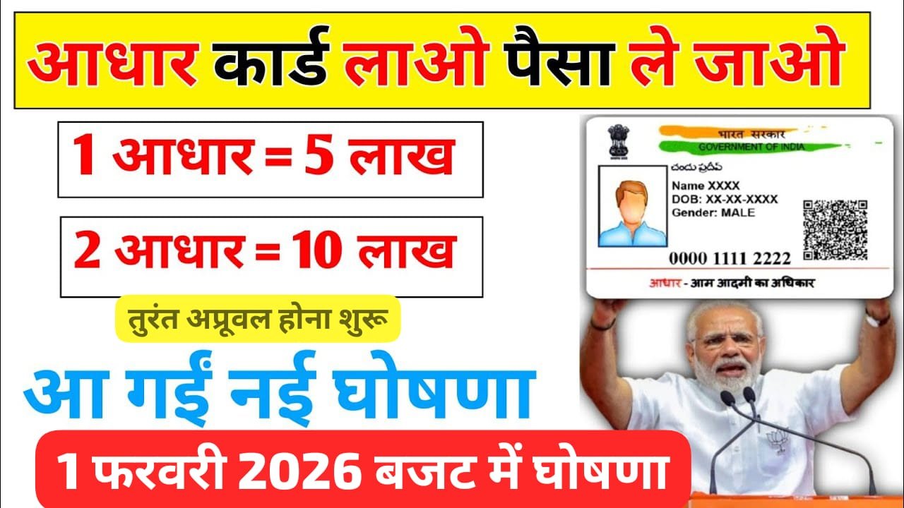 Budget 2026 – आधार कार्ड पर्सनल लोन