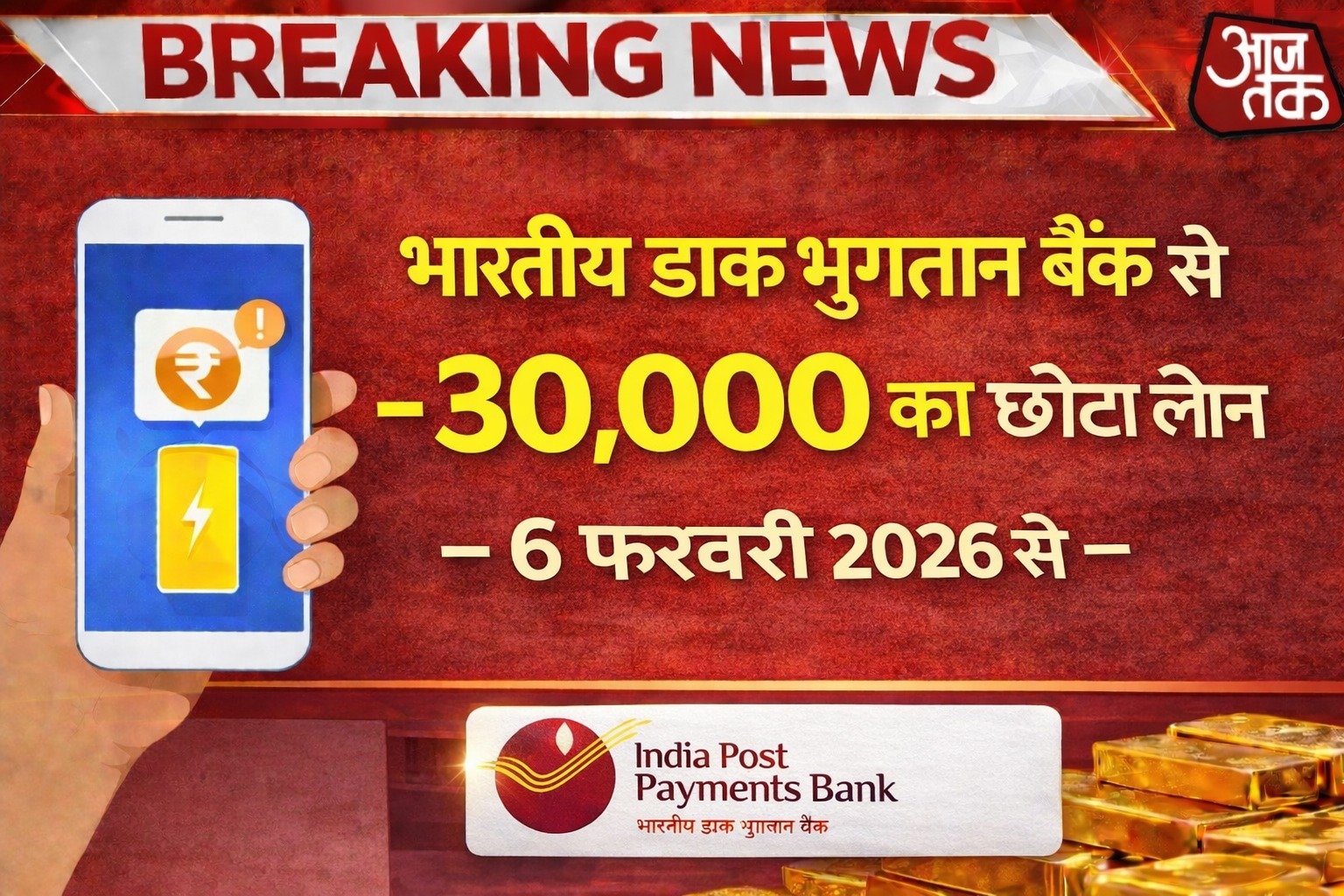 भारतीय डाक भुगतान बैंक से ₹30,000 का छोटा और अर्जेंट लोन